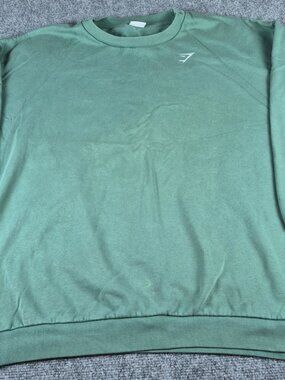 Gymshark Training Oversize Sweatshirt Mens 2XLarge Green Embroidery Pullover gym